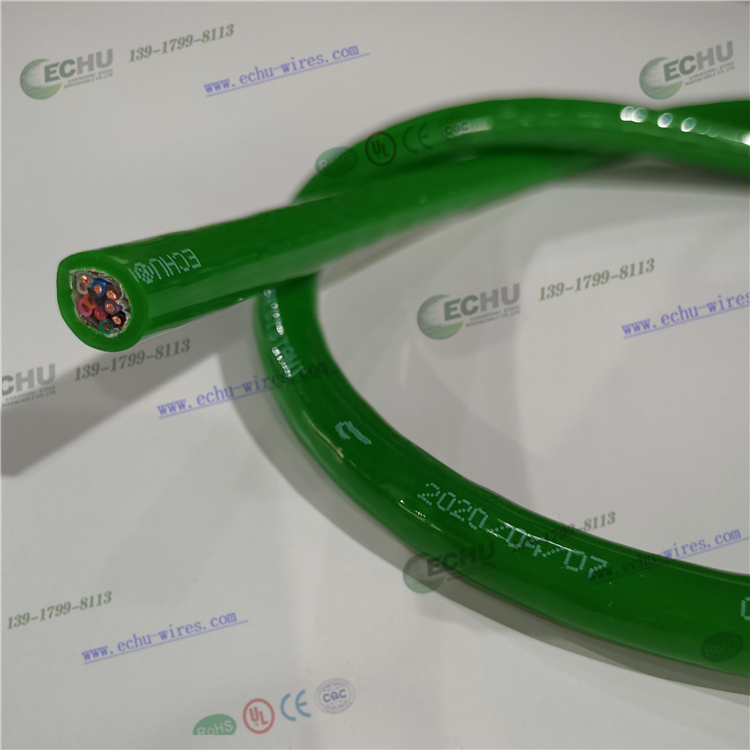 聚氨酯(PUR)單護套屏蔽高度拖鏈電纜